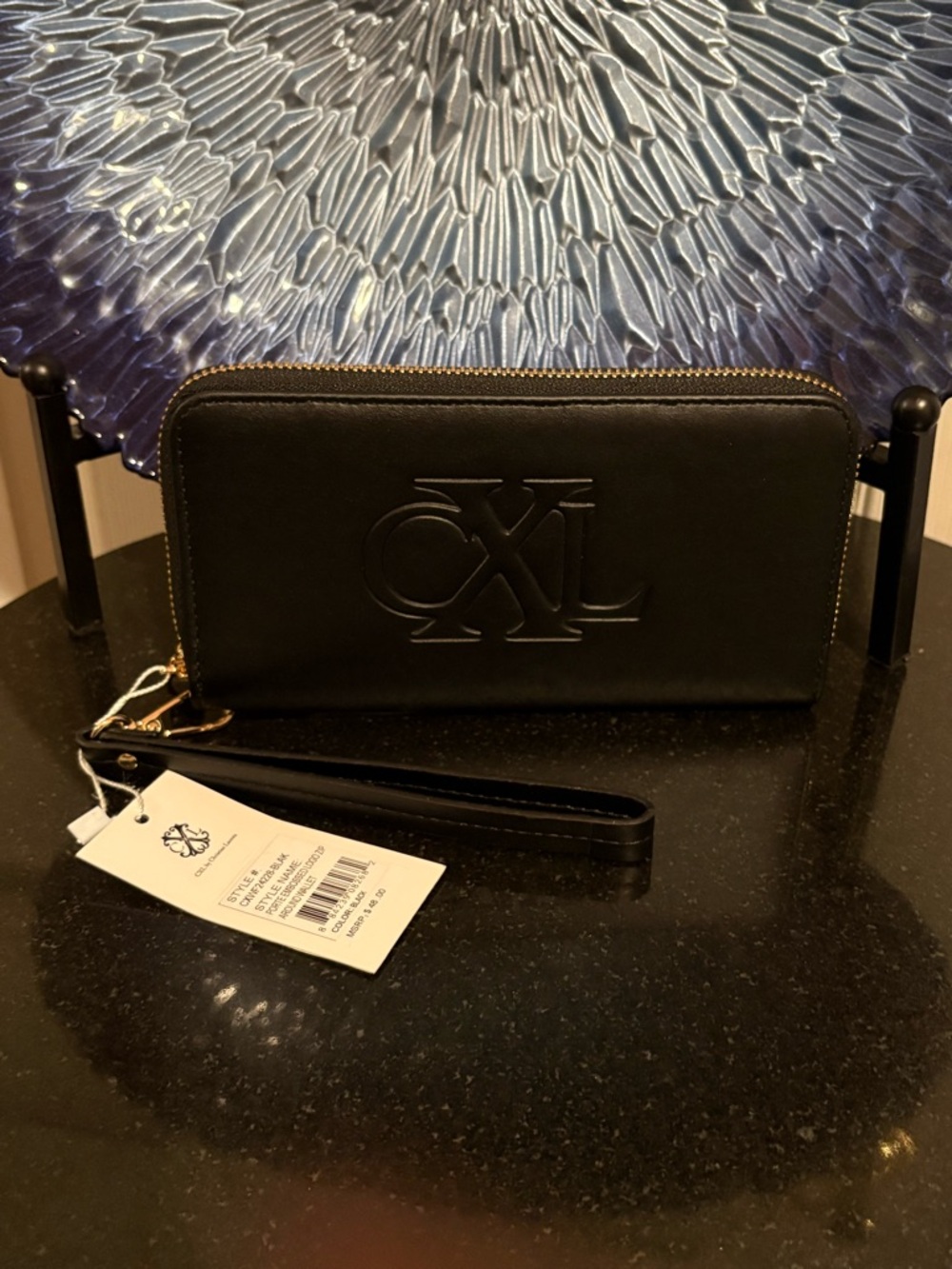 Christian Lacroix New Black Long Zip Wristlet Wallet - Picture 1 of 5